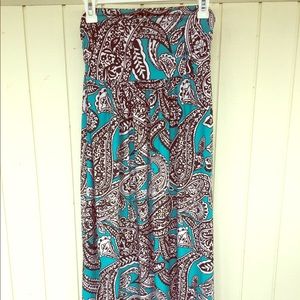 Strapless maxi dress